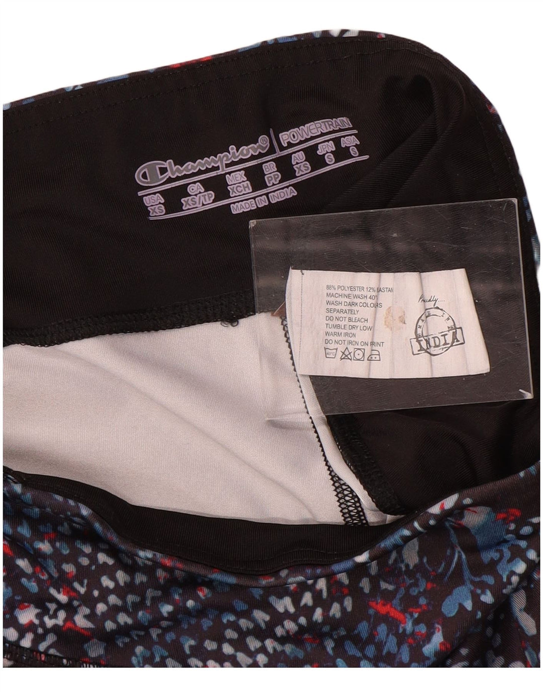 Leggings da donna con motivo astratto Champion UK 6 XS poliestere multicolore