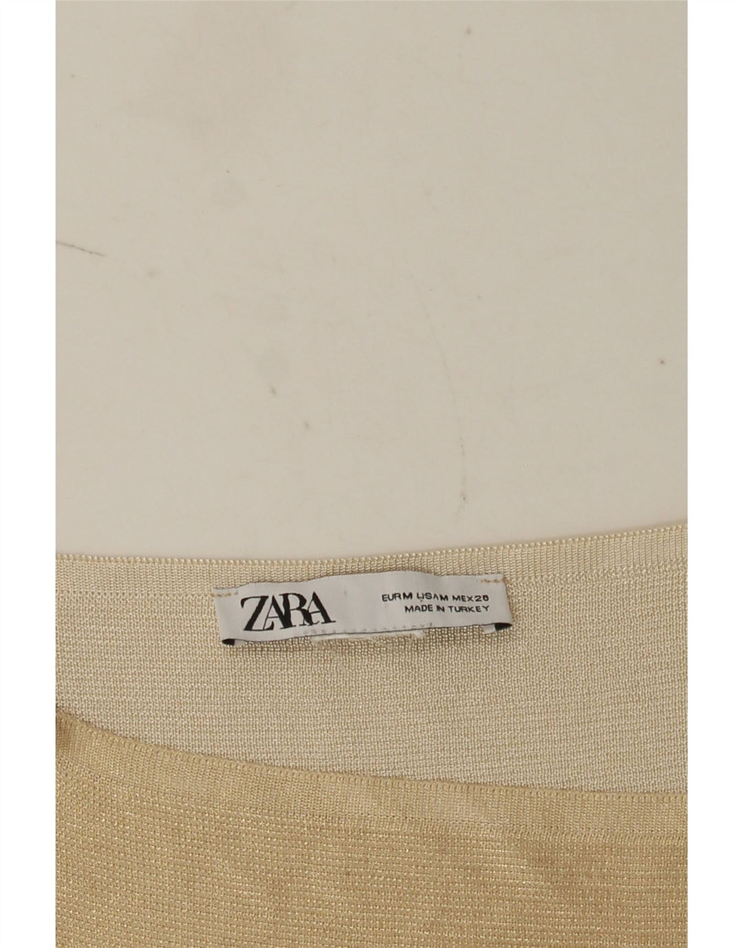 Canottiera corta corta da donna Zara UK 12 beige medio