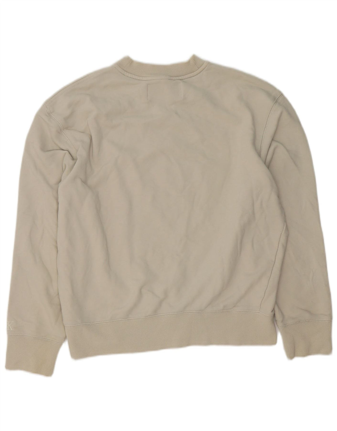 Calvin Klein Jeans Felpa grafica da uomo Maglione medio cotone bianco sporco