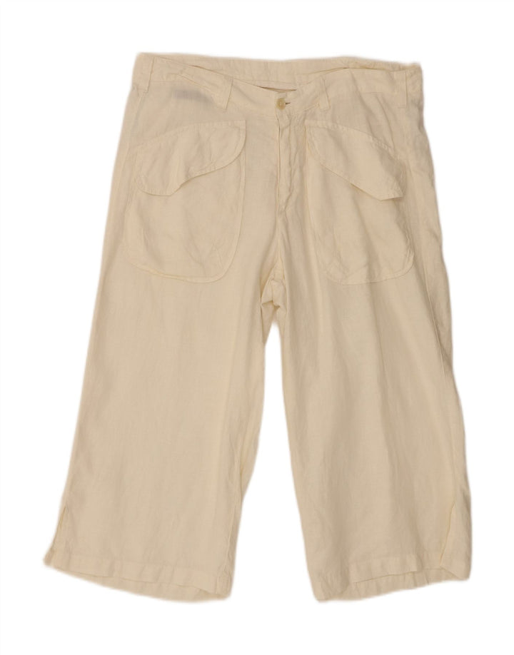 Pantaloni Capri da donna Guess By Marciano W32 L20 lino bianco sporco