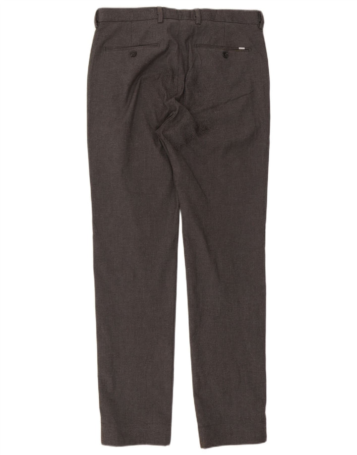 Pantaloni da abito slim da uomo Marks & Spencer W32 L33 poliestere grigio