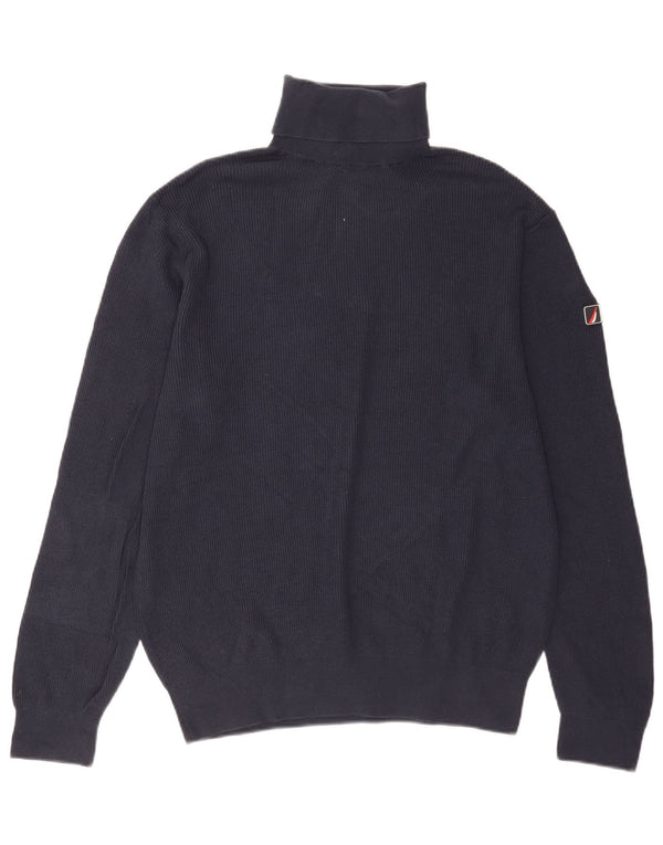 Maglione da uomo Nautica con collo alto, grande cotone blu navy