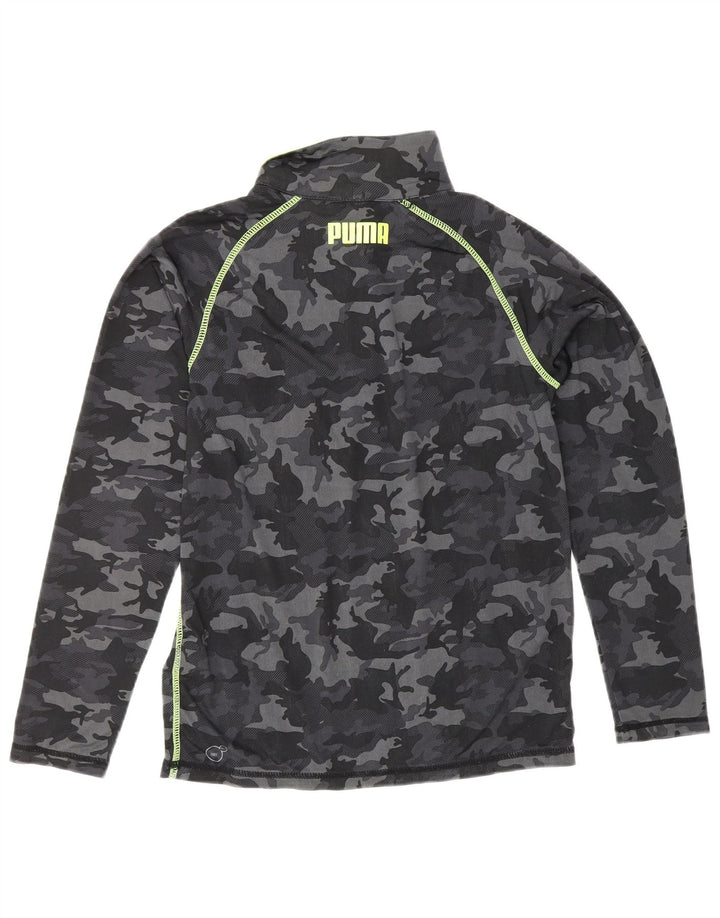 Top della tuta pullover da bambino PUMA 9-10 anni medio nero mimetico