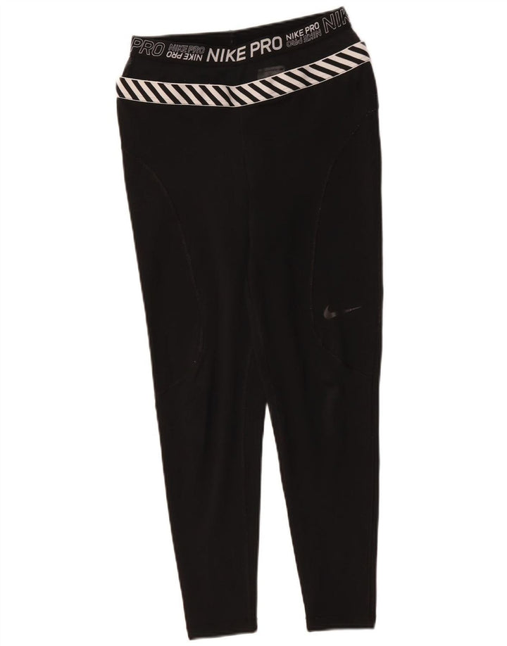 Leggings grafici da donna NIKE UK 8 piccoli neri