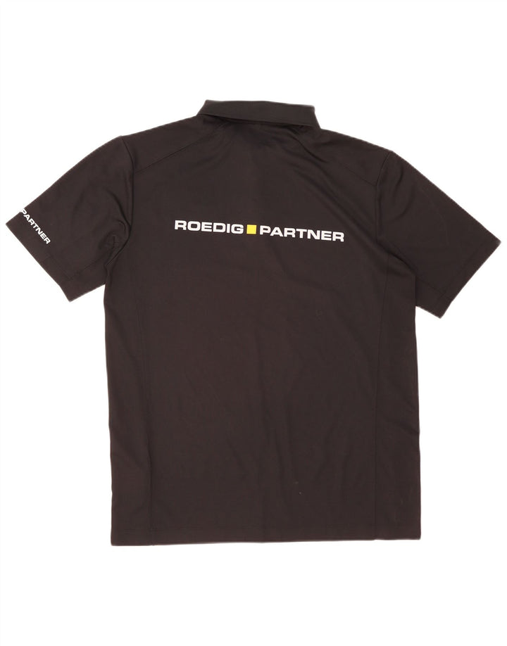 Polo grafica Nike da uomo Dri Fit grafica media nera in poliestere