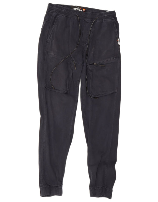 Pantaloni cargo da uomo Superdry Joggers W30 L32 in cotone blu navy