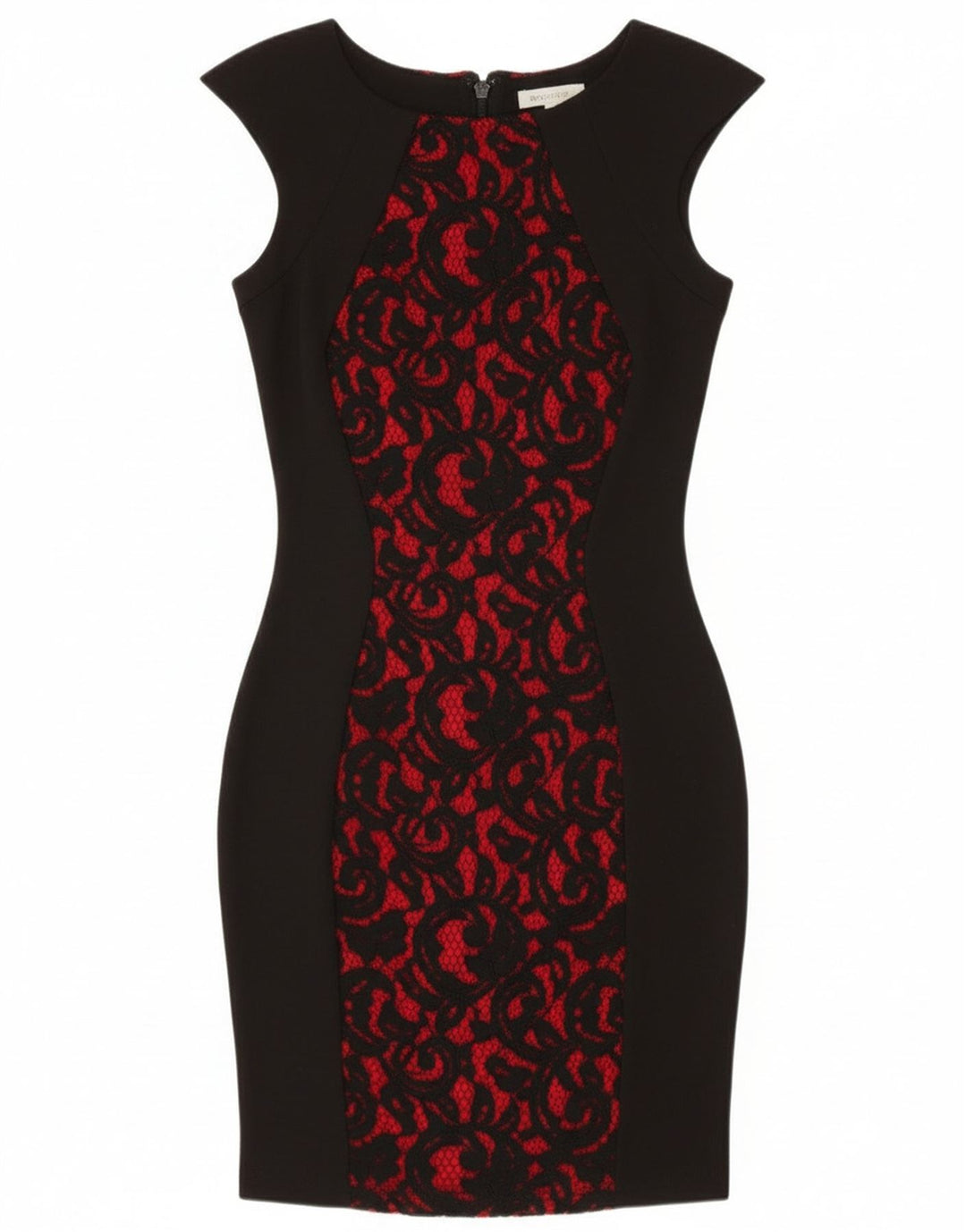 Abito tubino in pizzo da donna Lipsy UK 6 piccolo poliestere color block nero