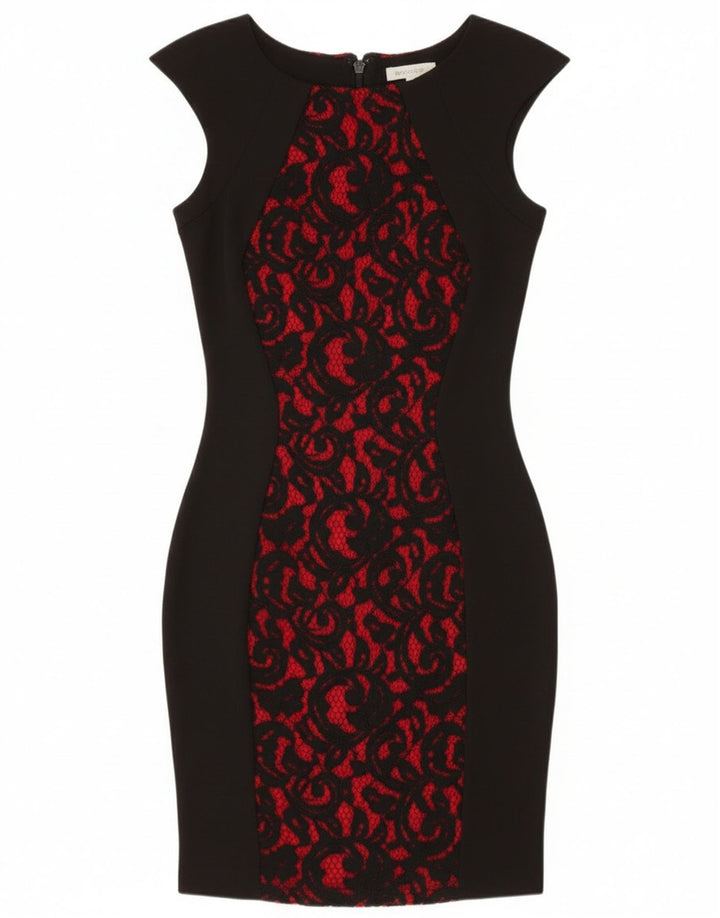 Abito tubino in pizzo da donna Lipsy UK 6 piccolo poliestere color block nero
