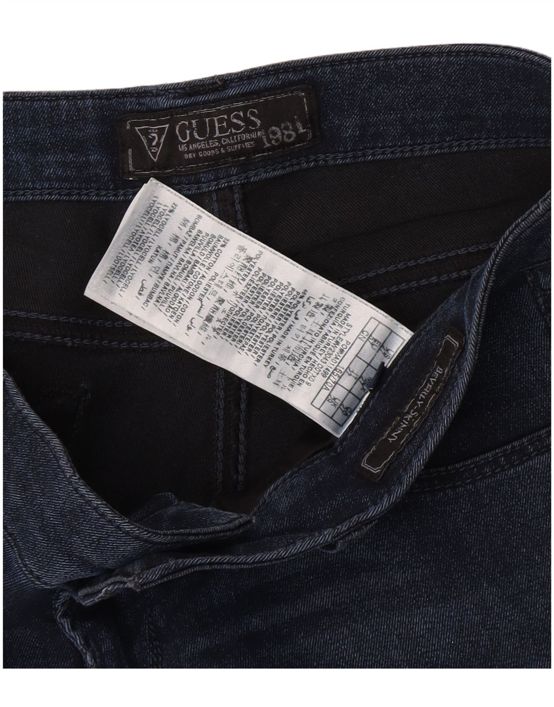 Guess Jeans skinny effetto consumato Beverly da donna W29 L27 poliestere blu