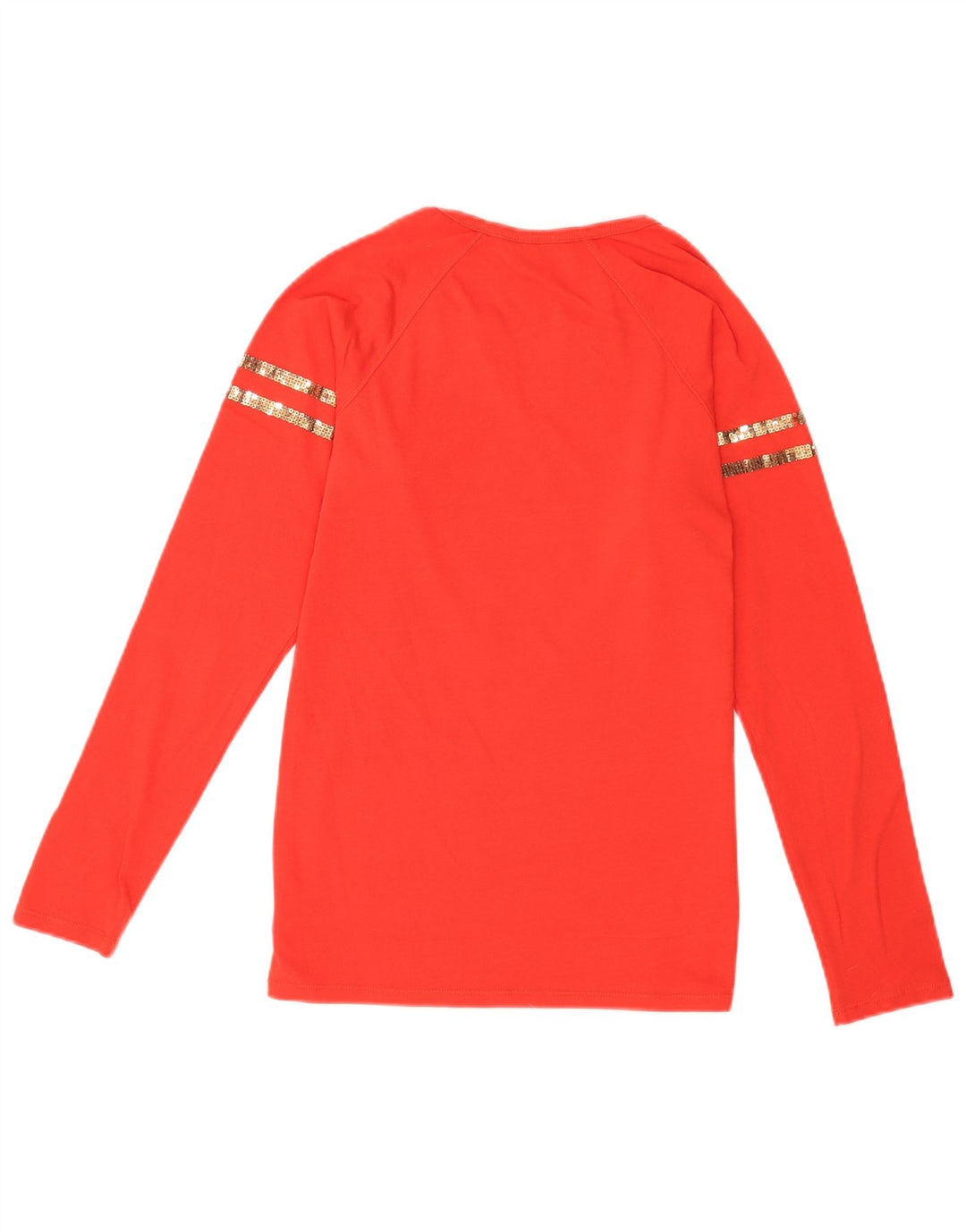 Guess Maglietta grafica da donna a maniche lunghe UK 12 Medio Rosso Cotone