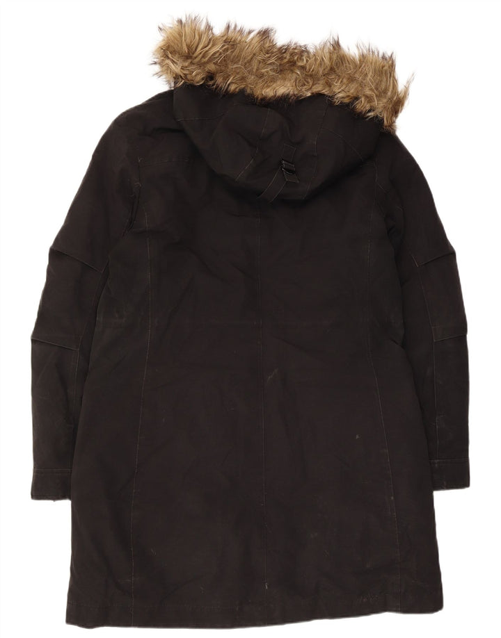 Cappotto con cappuccio da donna Marks & Spencer UK 12 medio poliestere nero