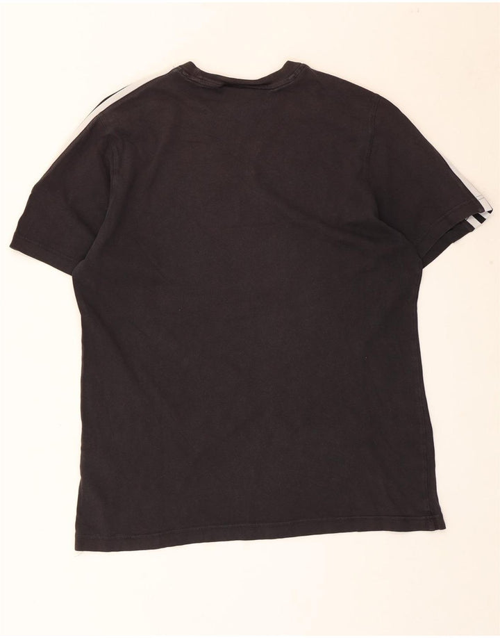 T-shirt Adidas da uomo Top media in cotone nero