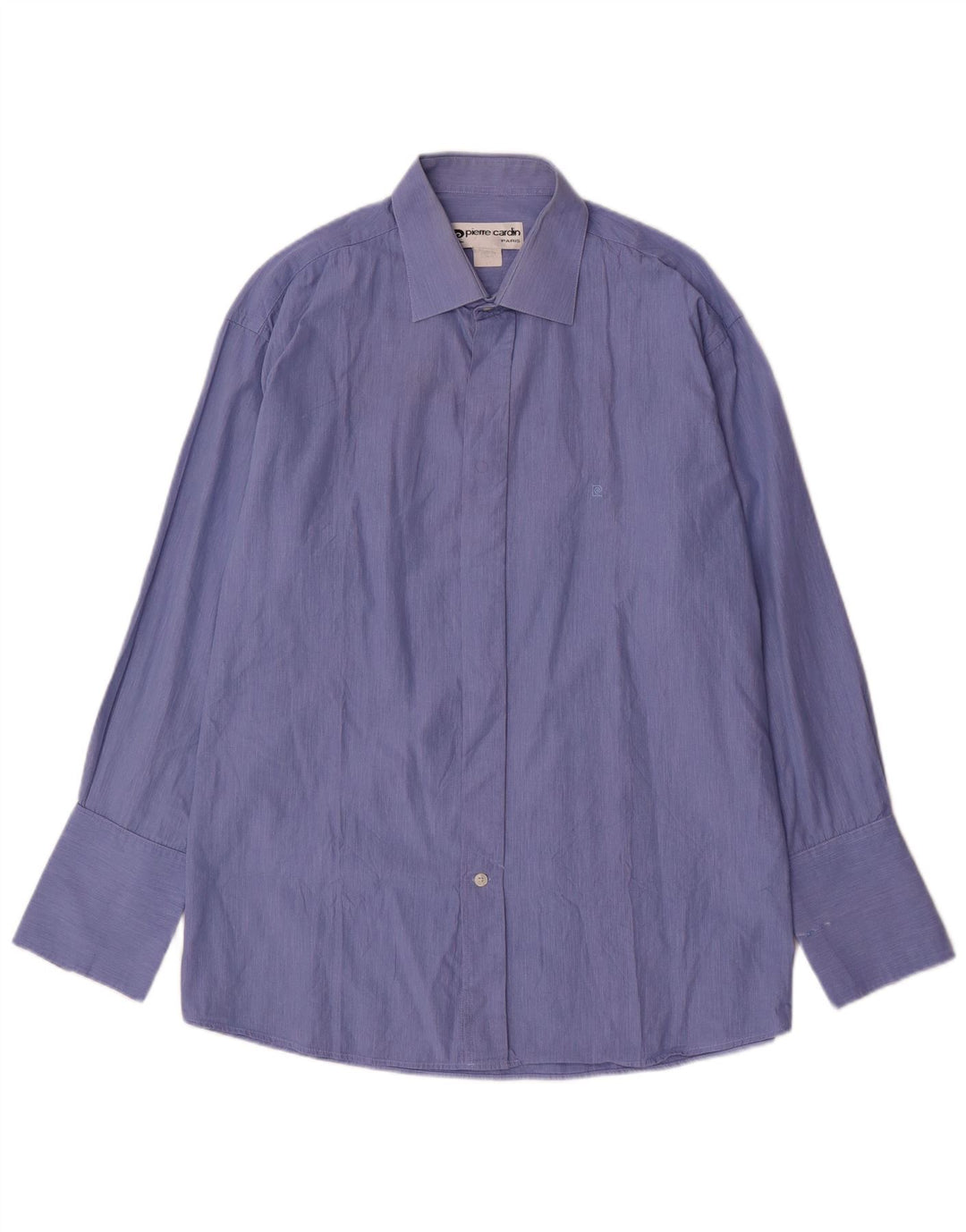 PIERRE CARDIN Camicia formale da uomo taglia 17 XL Gessato blu