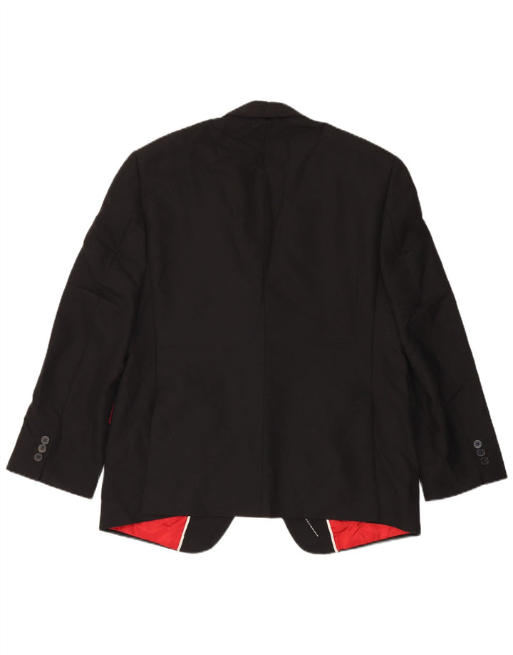 Giacca blazer a 1 bottone da uomo Marks & Spencer UK 42 XL lana nera