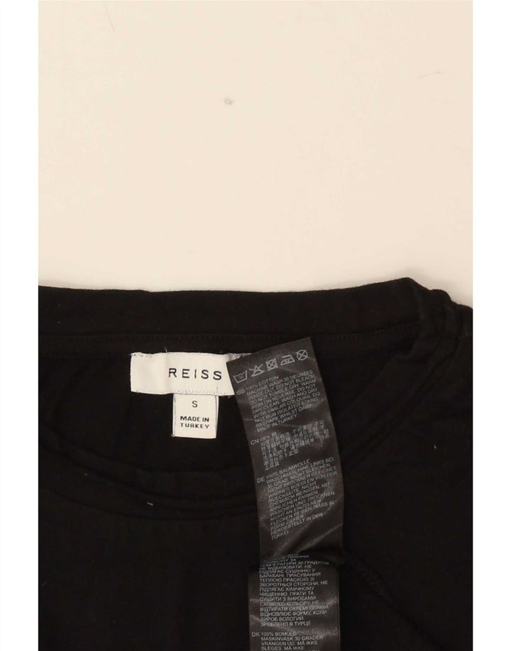 T-shirt da uomo Reiss Top piccola in cotone nero