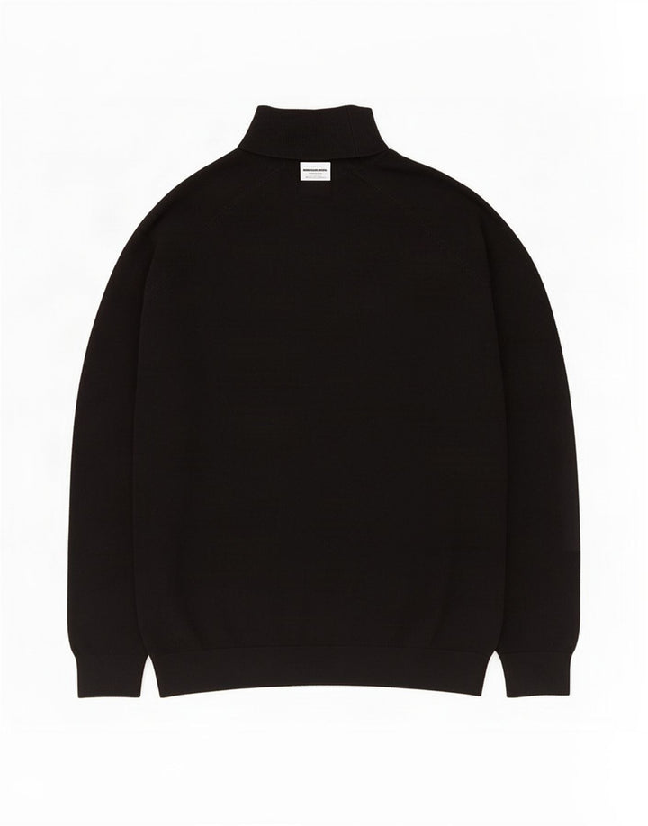 Maglione Zara da uomo con collo alto e viscosa nera media