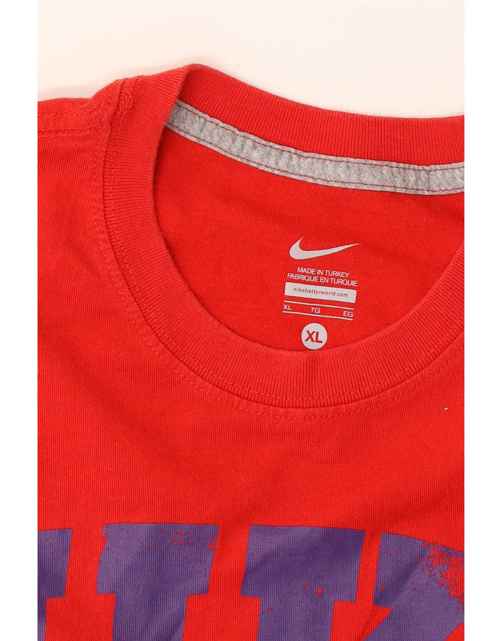 T-shirt grafica da uomo NIKE Top XL rossa