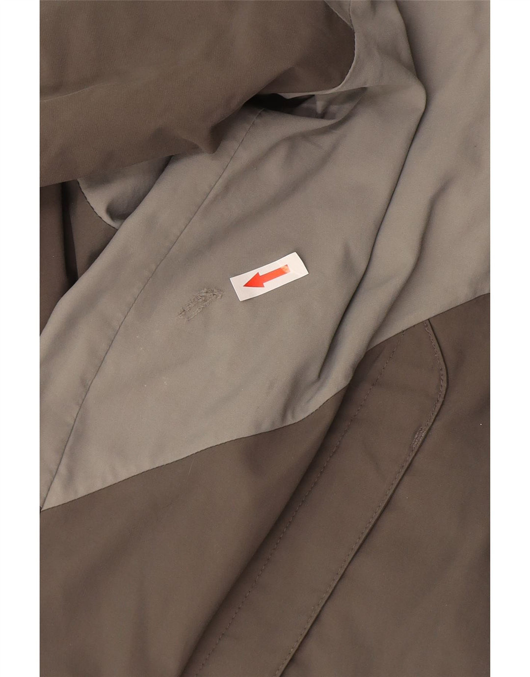 Giacca antipioggia da uomo Adidas UK 40 Large in nylon color block grigio