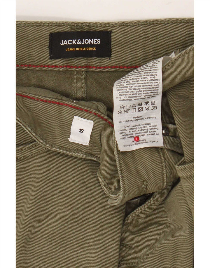 Jack & Jones Pantaloncini casual vestibilità regolare da uomo piccoli W29 cotone kaki