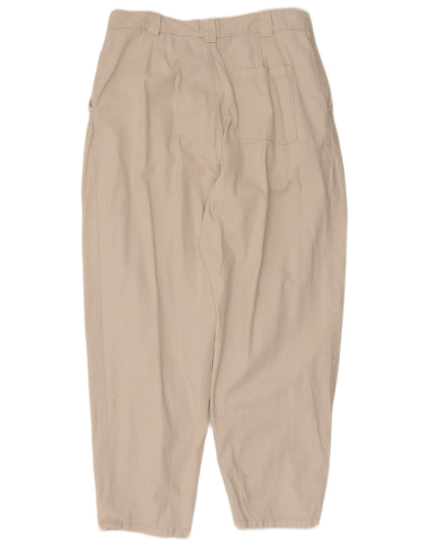 Pantaloni chino con pegged da donna Topshop UK 16 Large W34 L27 Cotone Beige