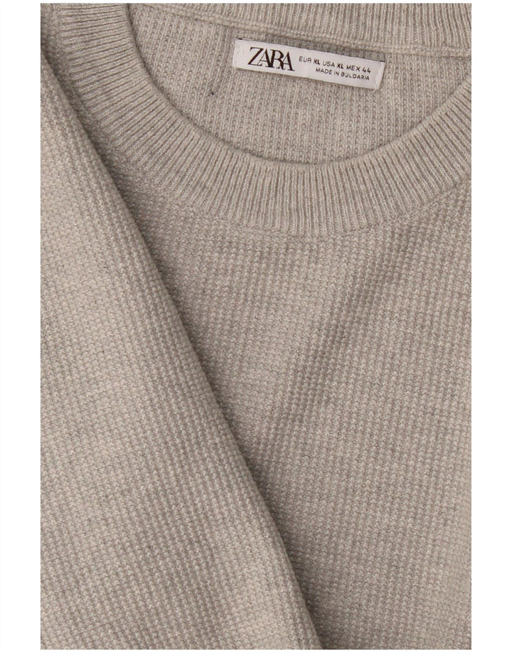 Maglione maglione girocollo da donna Zara UK 18 XL Grigio