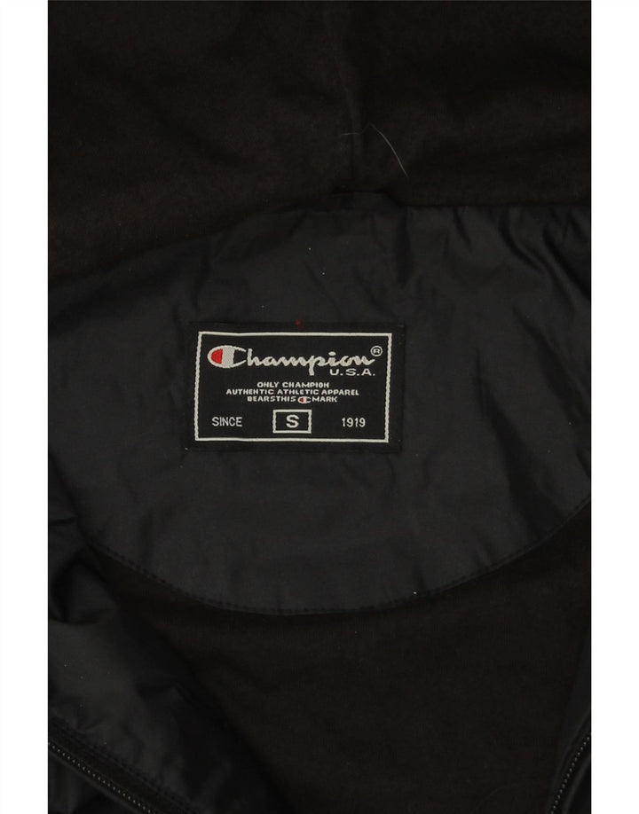 Giacca antipioggia con cappuccio da uomo Champion UK 36 Small Nera in poliammide