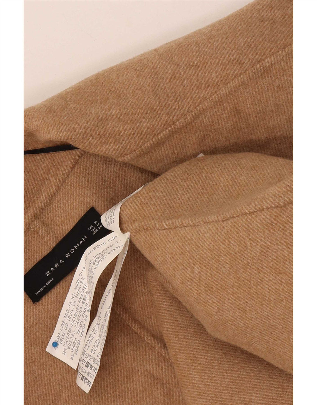 Maglione cardigan lungo oversize da donna Zara UK 14 Beige medio