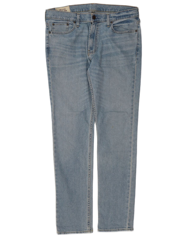 Jeans skinny da uomo Hollister W34 L32 cotone blu