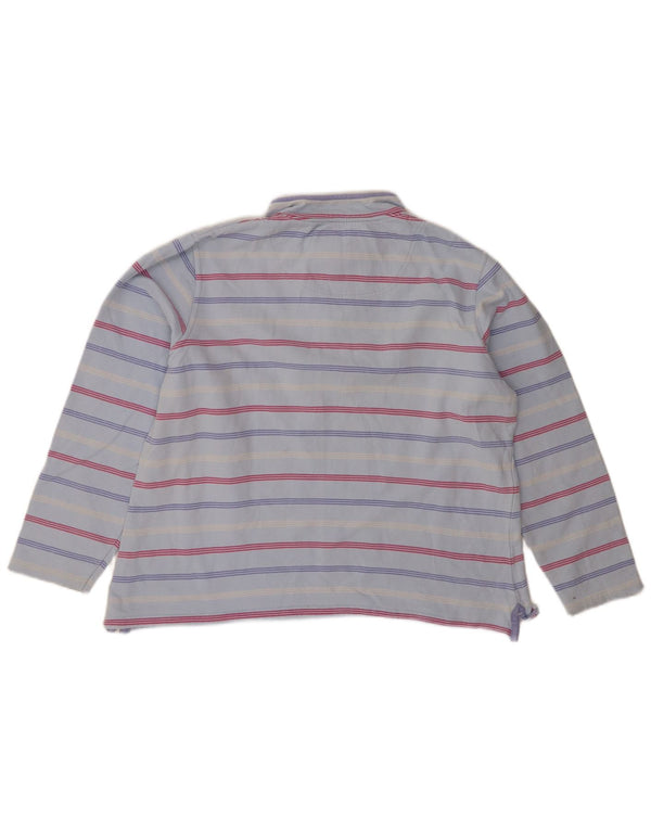 WEIRD FISH Womens Oversized Sweatshirt Jumper UK 16 Large Blue Striped