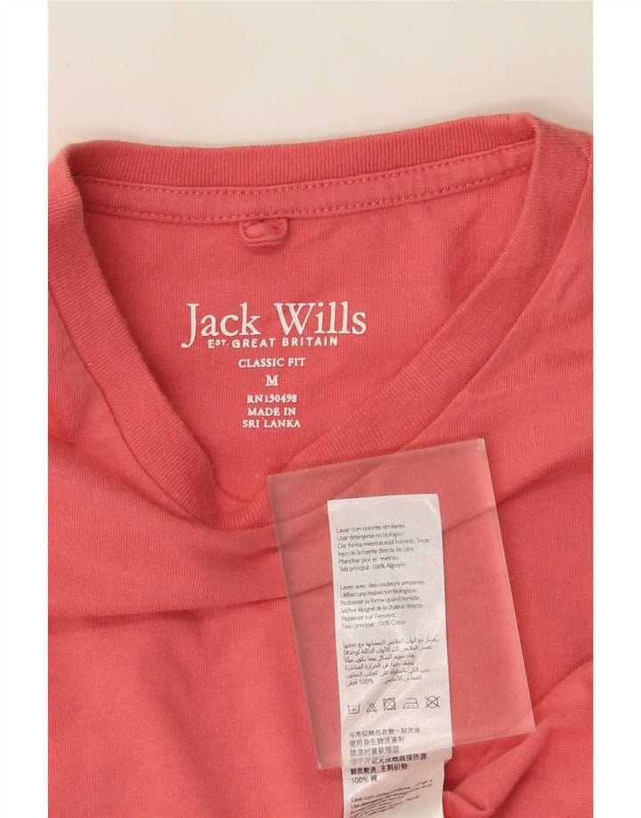 T-shirt da uomo dalla vestibilità classica Jack Wills Top in cotone rosa medio