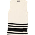 Canotta da donna Marks & Spencer UK 12 Viscosa a righe bianche medie