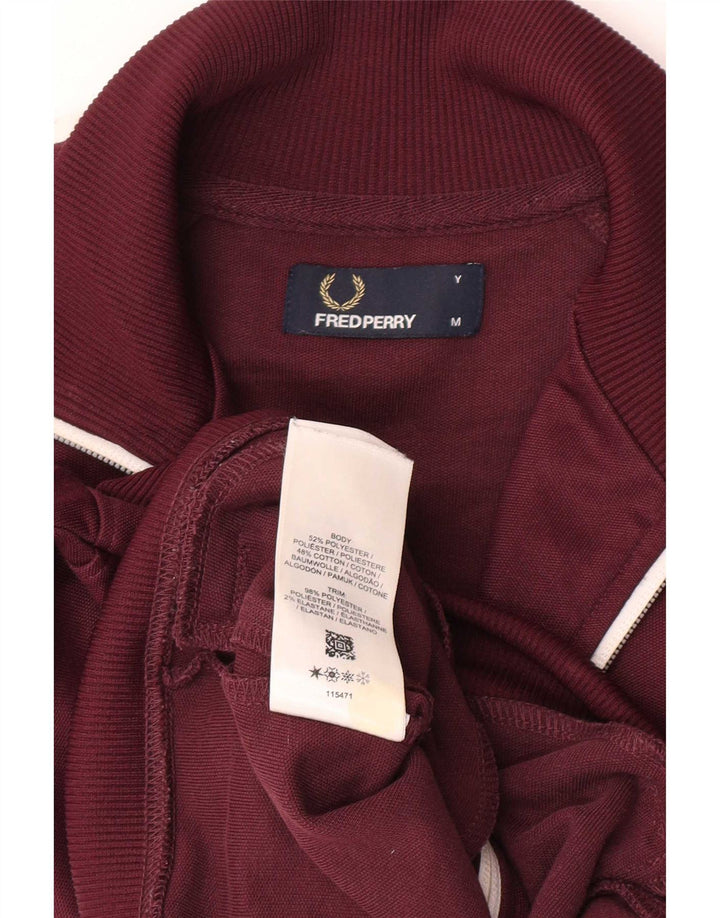 Giacca da tuta da ragazzo Fred Perry 9-10 anni, blocco colore marrone medio