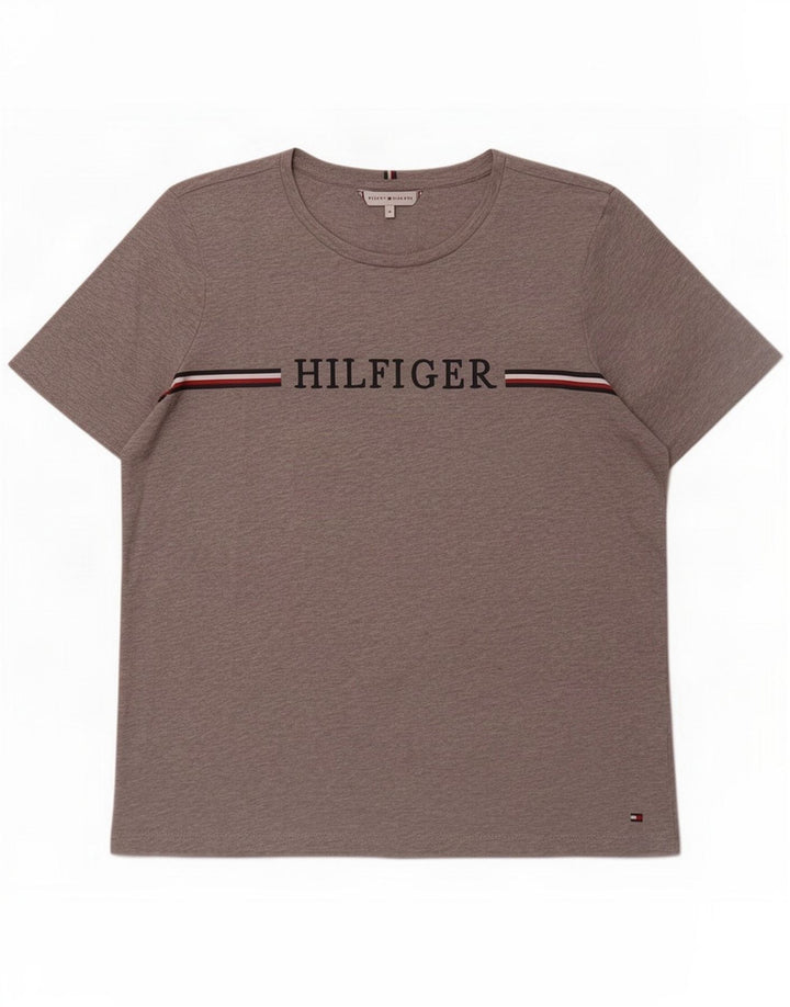 Tommy Hilfiger T-shirt grafica da uomo grigio medio