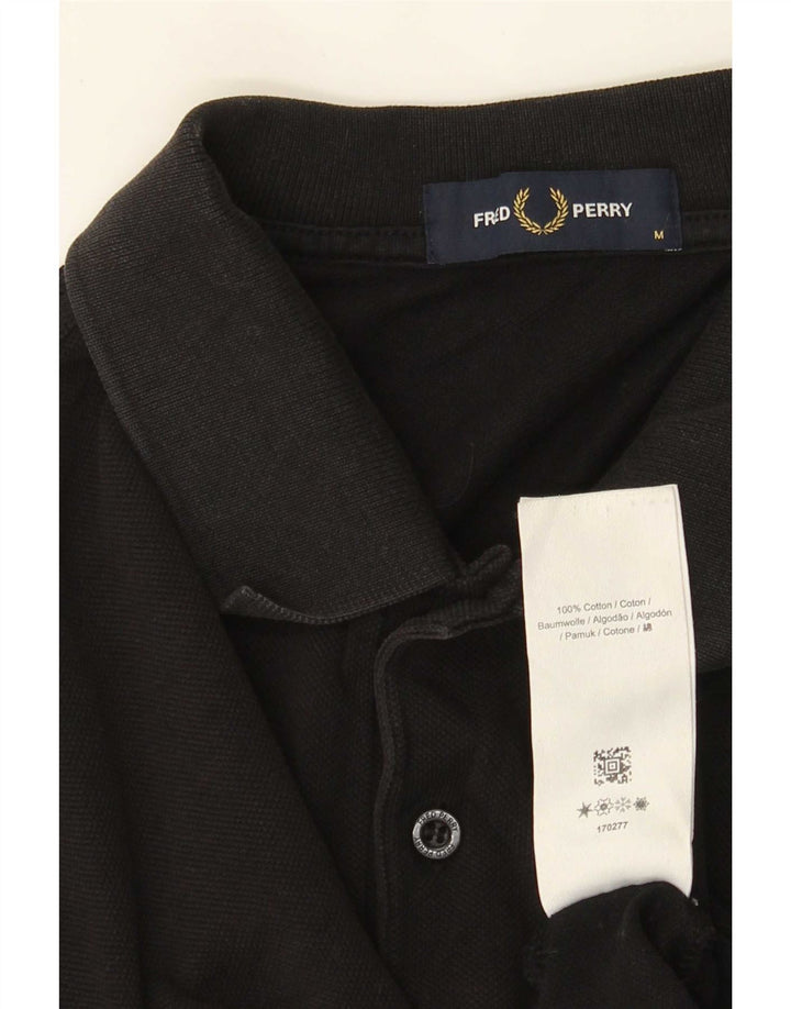 Polo da uomo Fred Perry in cotone nero medio