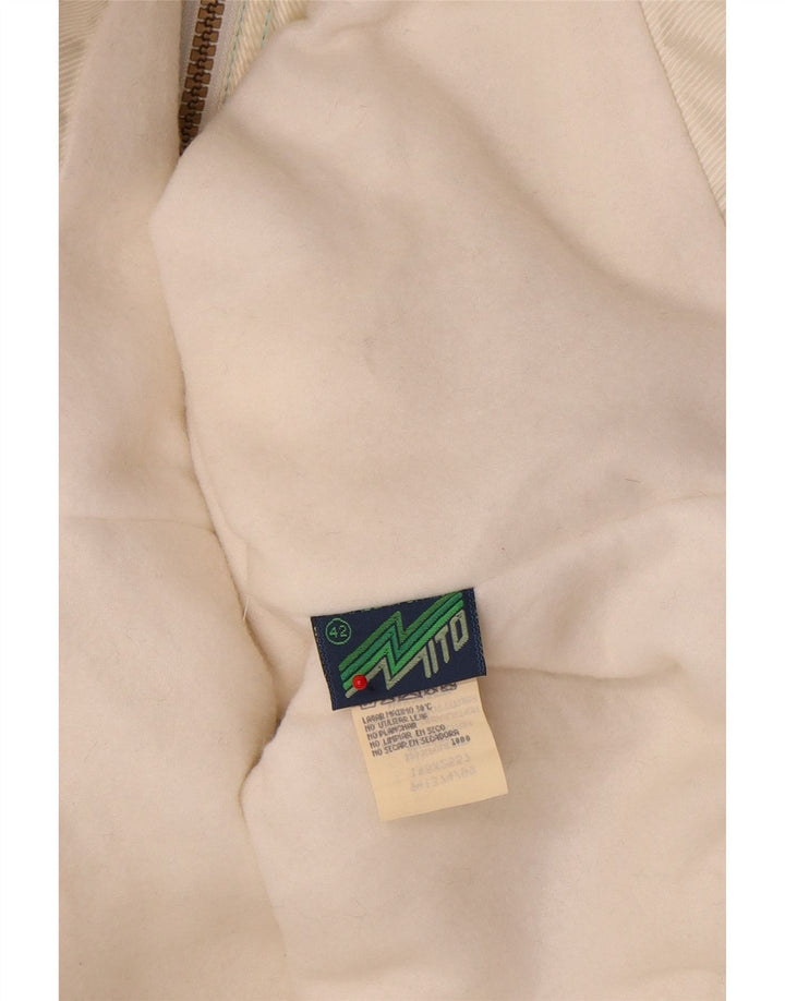 Giacca da sci vintage da donna con cappuccio EU 42 Large Blu Colourblock Poliestere