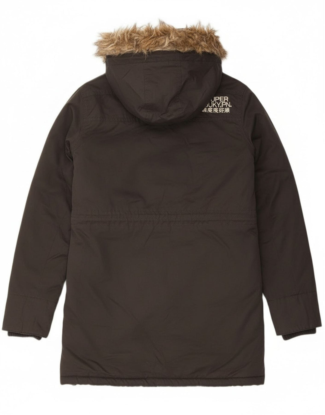 Giacca parka con cappuccio grafico da uomo Superdry UK 38 Poliestere grigio medio