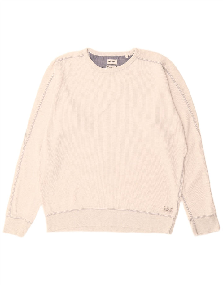 Felpa da uomo Diesel Jumper XL in cotone grigio