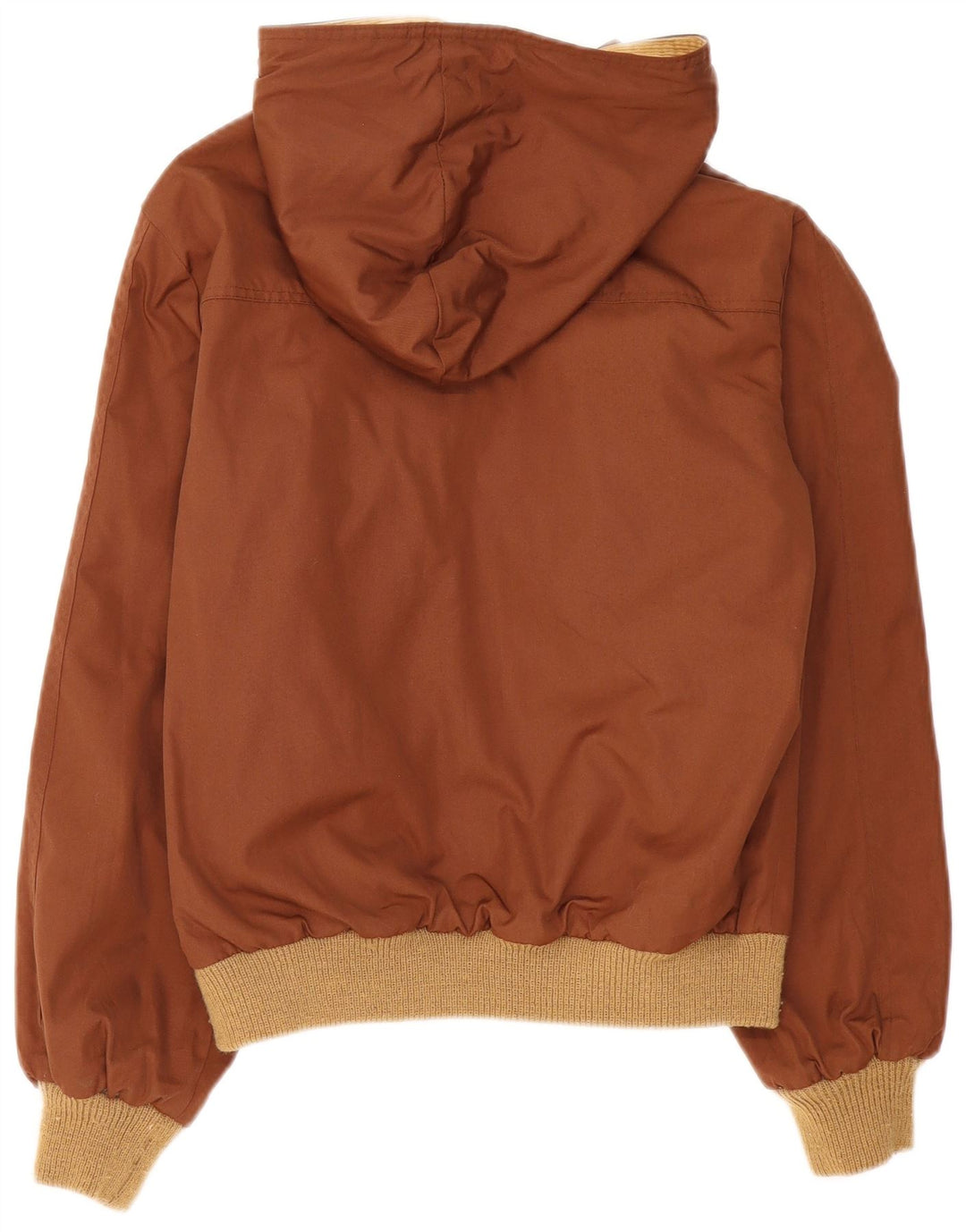 Giubbotto bomber reversibile con cappuccio vintage da uomo UK 38 Colorblock marrone medio