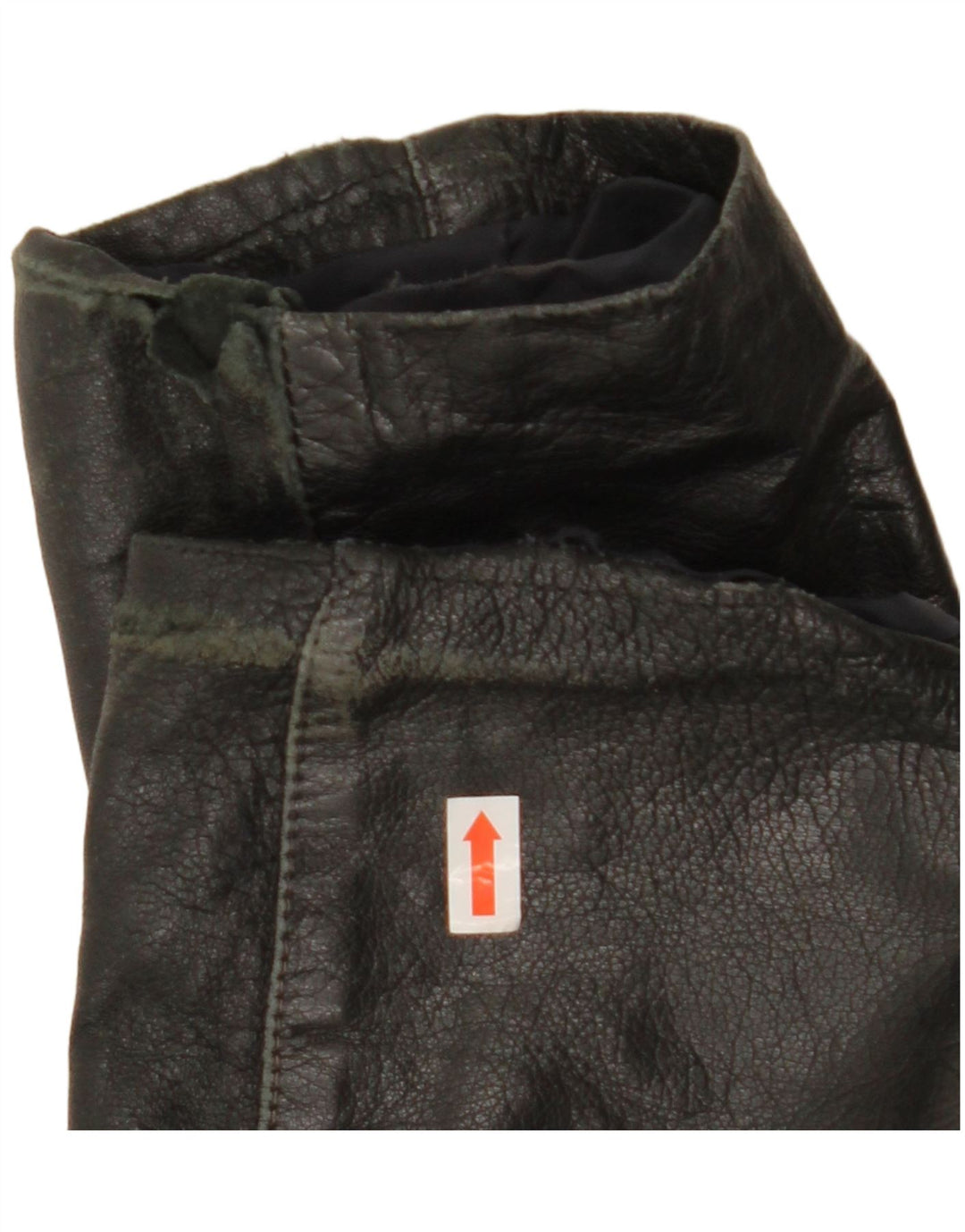Giacca in pelle corta da donna vintage IT 44 media nera