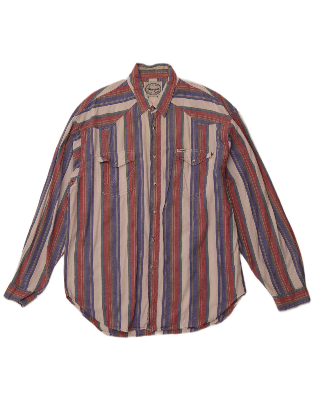 Camicia da uomo WRANGLER 2XL cotone a righe multicolore