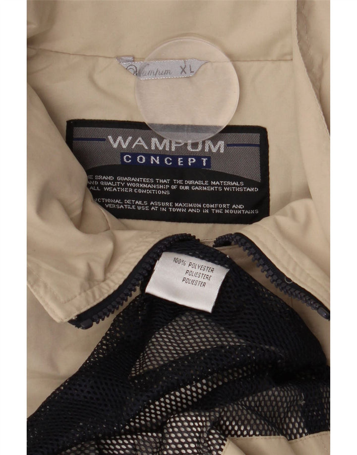 Giacca antipioggia da uomo con cappuccio WAMPUM UK 42 XL Poliestere beige