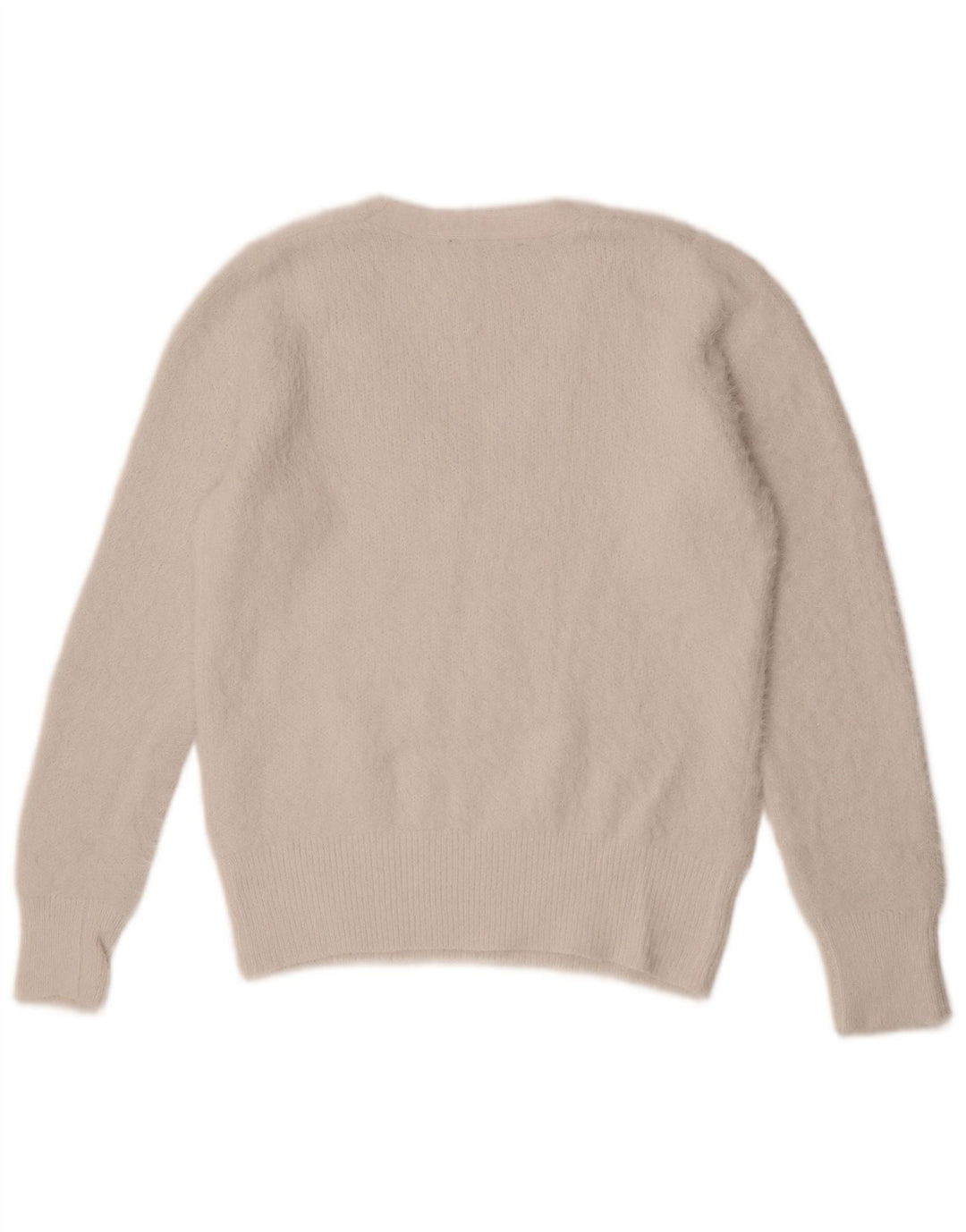 Maglione maglione con scollo a V da donna Marks & Spencer UK 12 medio bianco sporco