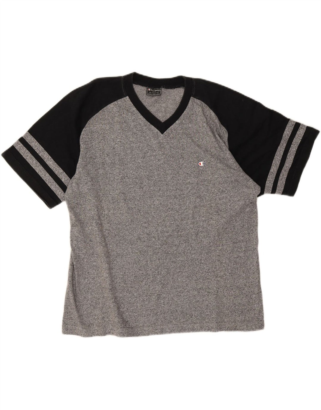 T-shirt da uomo Champion Top Large grigio color block