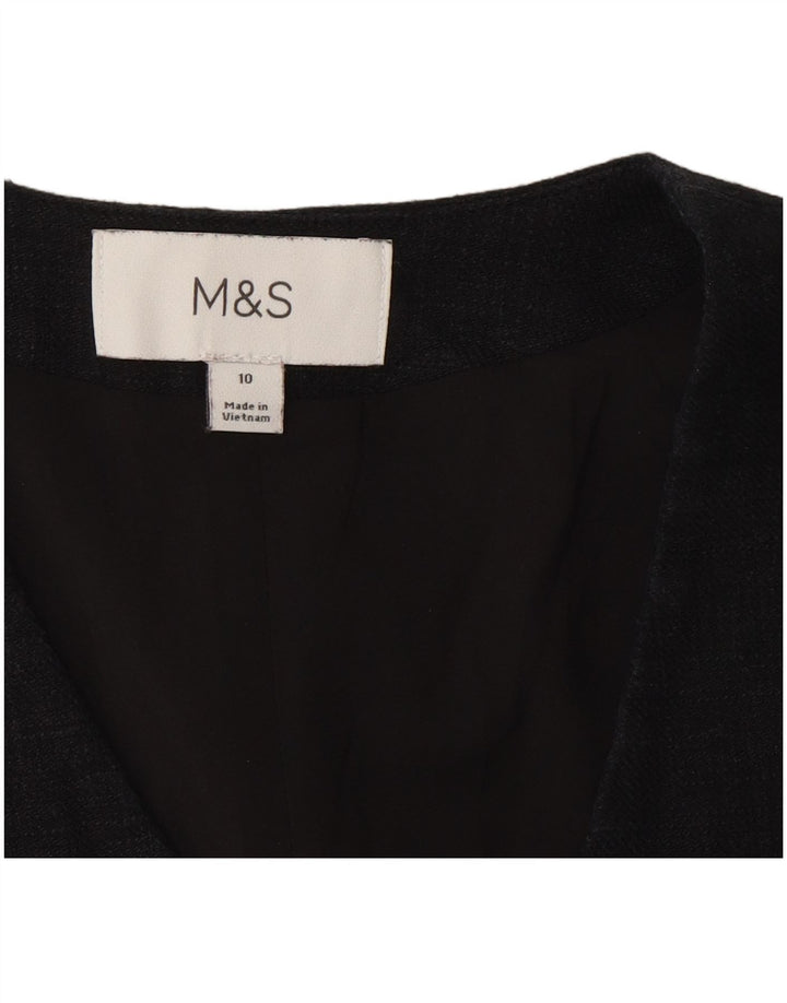 Gilet corto da donna Marks & Spencer UK 10 piccolo lino nero