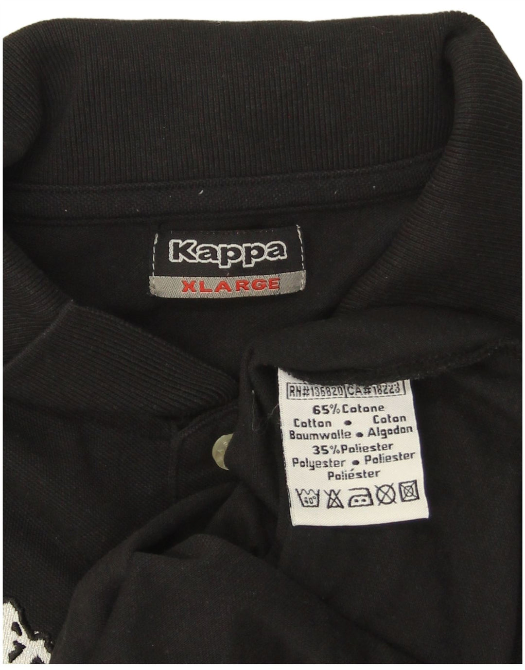 Polo Kappa Uomo XL Cotone Nera