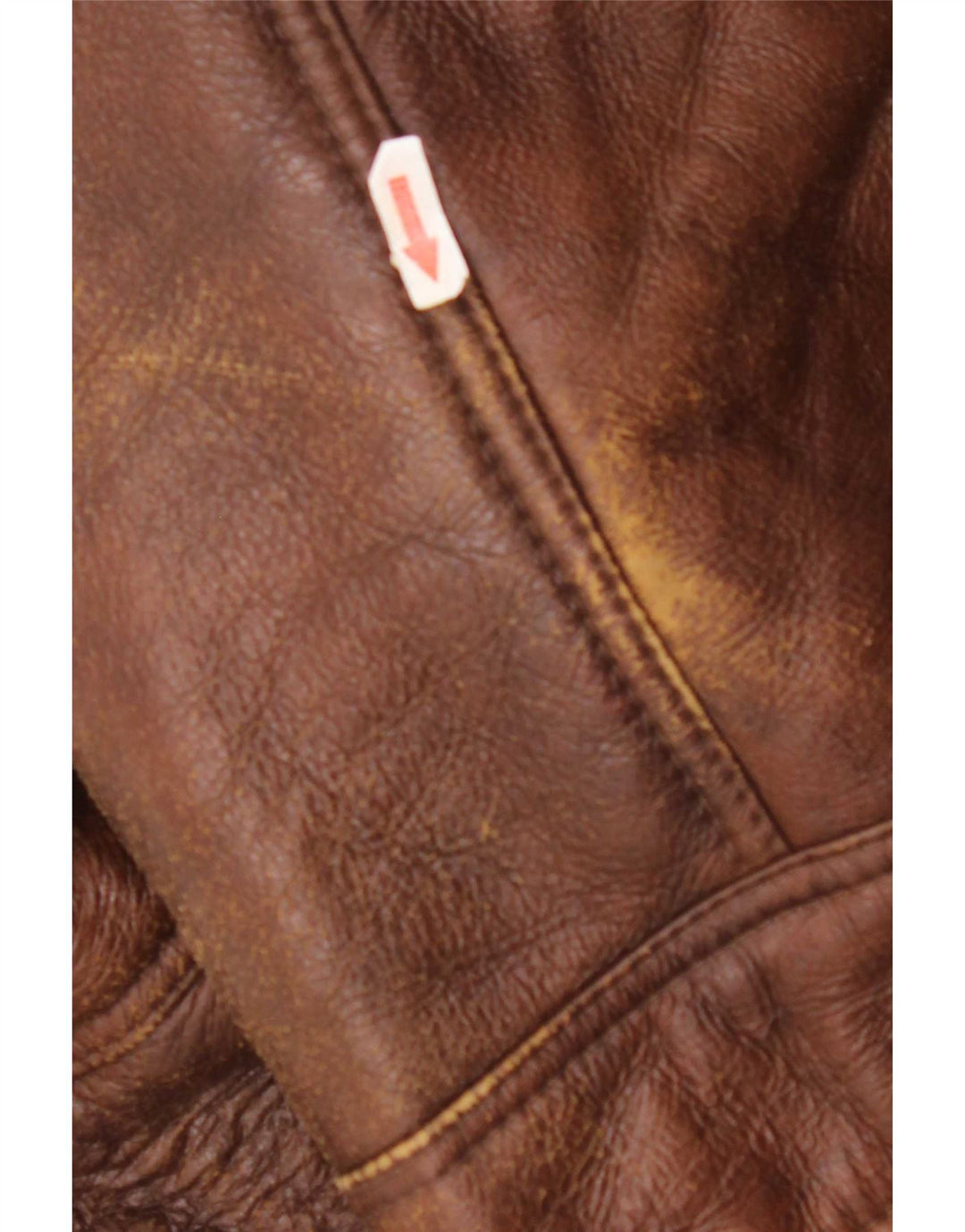 Giacca in shearling vintage da uomo IT 52 XL Shearling marrone