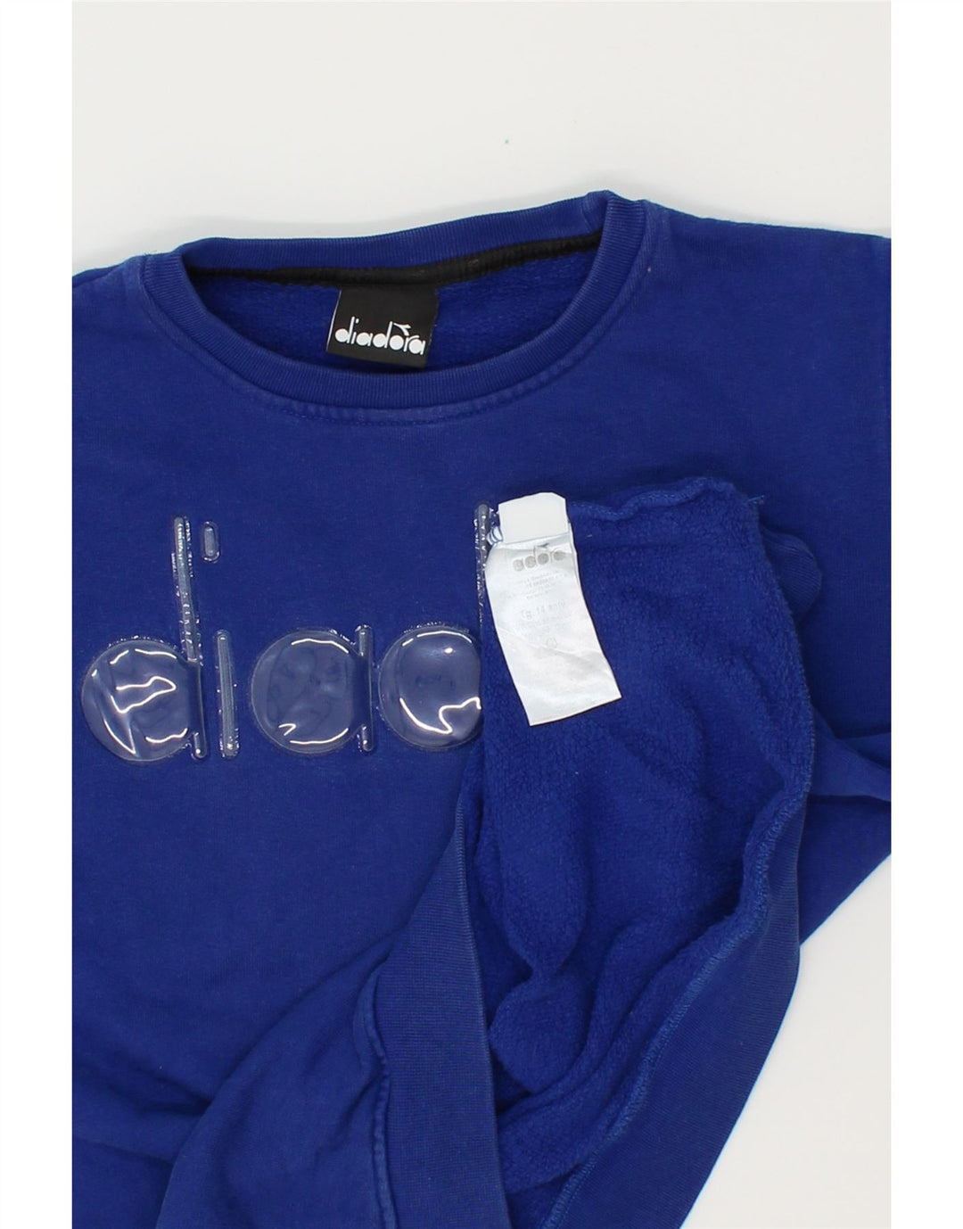 DIADORA Boys Graphic Sweatshirt Jumper 13-14 Years Blue Cotton Vintage Diadora and Second-Hand Diadora from Messina Hembry 