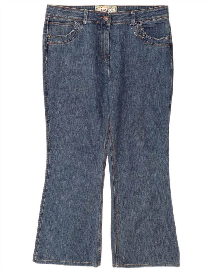 Jeans Bootcut da donna M&Co UK 16 Large W34 L29 Cotone blu