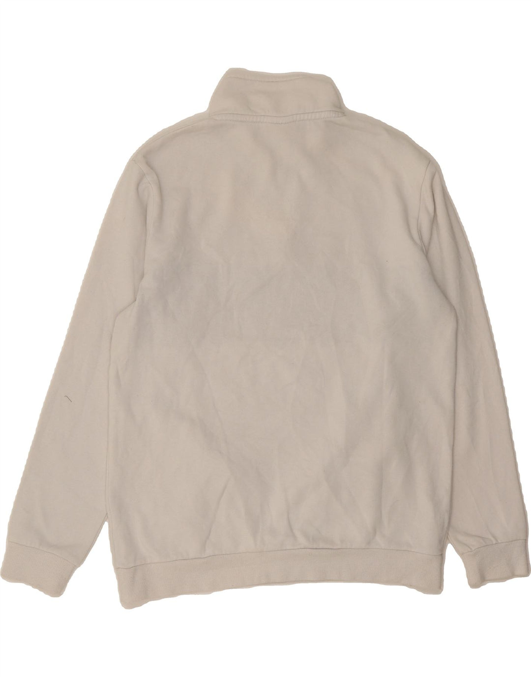 FILA Mens Graphic Zip Neck Hoodie Jumper Medium Off White Colourblock Vintage Fila and Second-Hand Fila from Messina Hembry 
