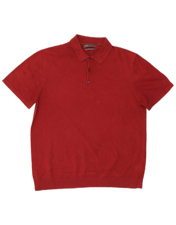 Polo da uomo Marks & Spencer grande rossa in cotone